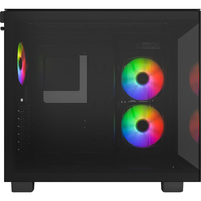 Afbeelding laden in galerijviewer, Montech king 65 pro midi tower behuizing (zwart | 2x usb-a | 1x usb-c | window)
