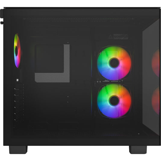 Montech king 65 pro midi tower behuizing (zwart | 2x usb-a | 1x usb-c | window)