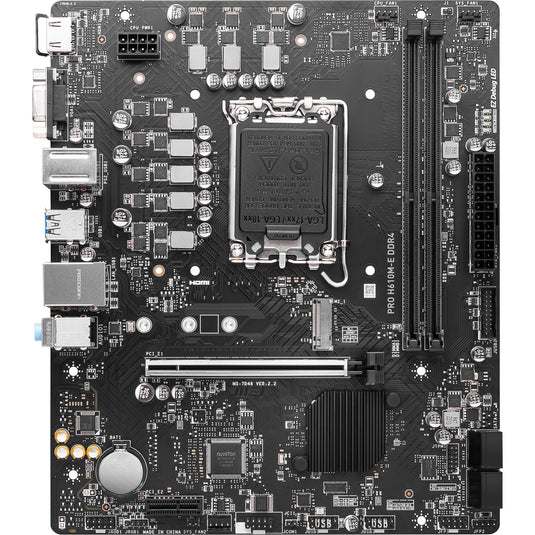 Msi pro h610m-e ddr4 socket 1700 moederbord (zwart, gb-lan, sound, µatx)