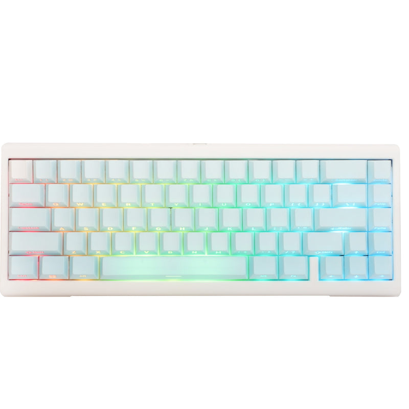 Afbeelding laden in galerijviewer, Ducky projectd tinker 65 - pom edition met qmk via rgb mechanisch toetsenbord (lichtblauw, us lay-out (qwerty), kailh box cream pro, 65%, rgb leds, double-shot pbt, hot-swappable pom, gasket mount)

