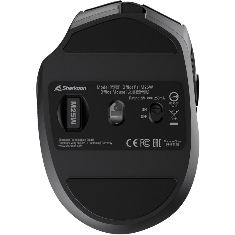 Afbeelding laden in galerijviewer, Sharkoon officepal m25w muis (zwart, 400 - 4000 dpi, rgb, 2,4 ghz usb)
