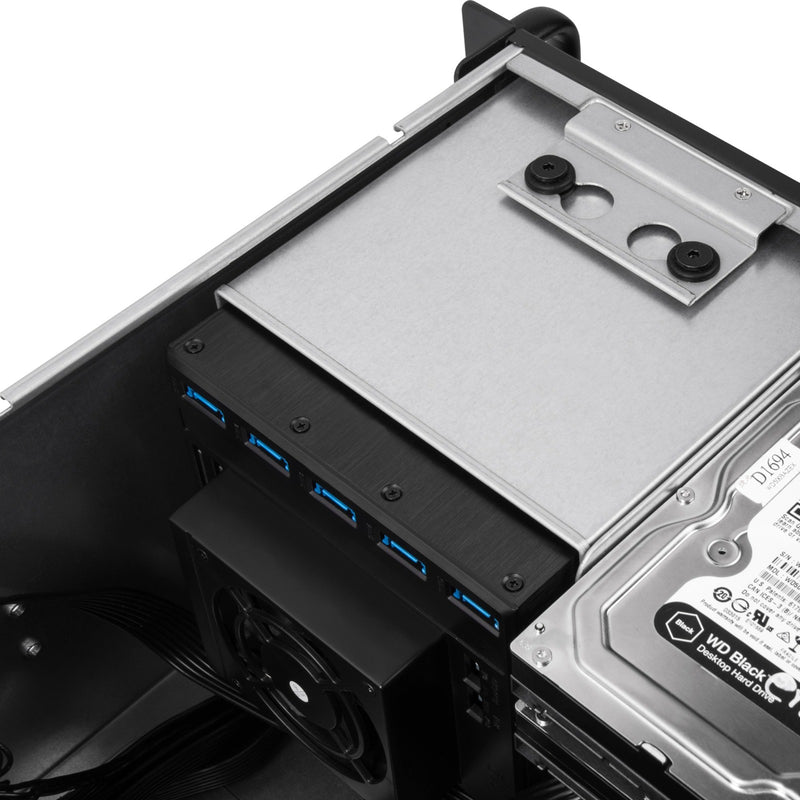 Afbeelding laden in galerijviewer, Silverstone rm41-h08 rack behuizing (zwart | 2x usb-a 3.2 (5 gbit s))
