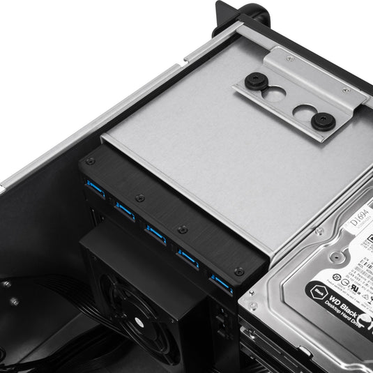 Silverstone rm41-h08 rack behuizing (zwart | 2x usb-a 3.2 (5 gbit s))