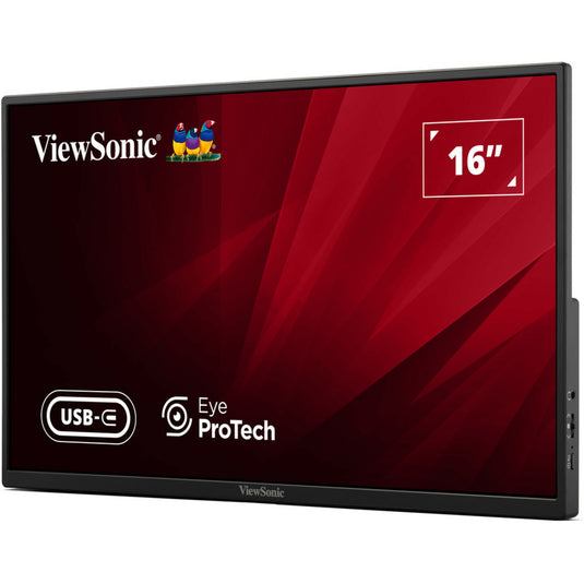 Viewsonic va1650 lichtgewicht draagbare monitor 16 (zwart, 1x hdmi, usb-c)