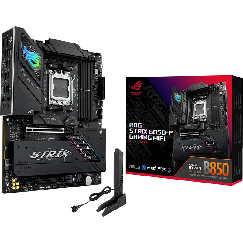 Afbeelding laden in galerijviewer, Asus rog strix b850-f gaming wifi socket am5 moederbord (2,5gb-lan, wi-fi 7, bt, sound, atx)
