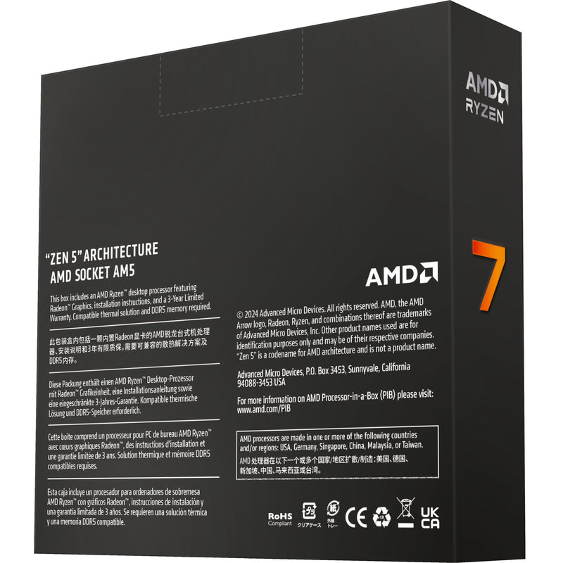 Afbeelding laden in galerijviewer, Amd ryzen 7 9700x, 3,8 ghz (5,5 ghz turbo boost) socket am5 processor (unlocked, boxed)
