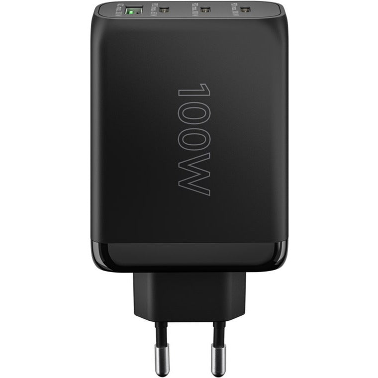 Afbeelding laden in galerijviewer, Goobay 100w gan usb-c pd multiport snellader (zwart, 3x usb-c, 1x usb-a)
