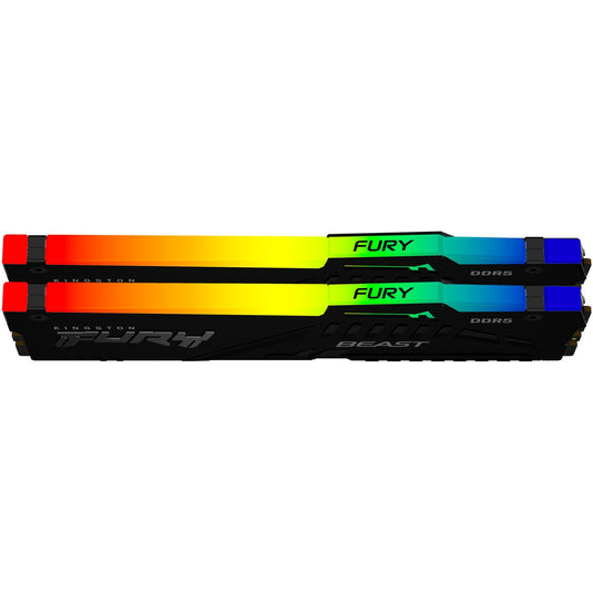 Kingston fury 64 gb ddr5-6000 (2x 32 gb) kit werkgeheugen (zwart, kf560c36bbeak2-64, beast rgb, expo)