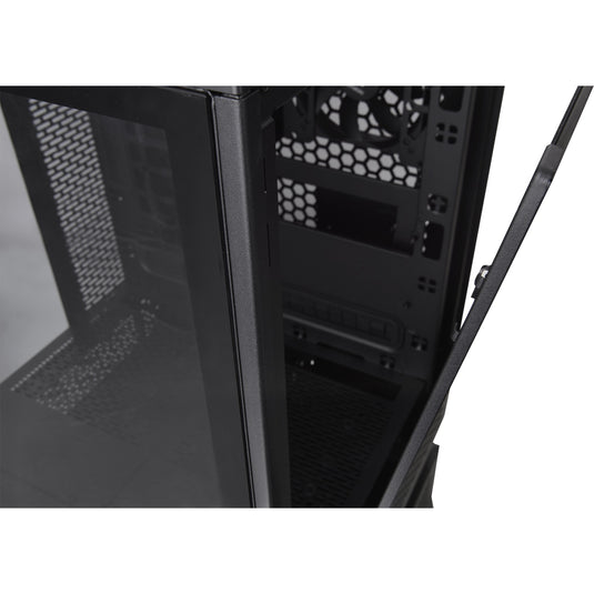 Thermaltake the tower 500 midi tower behuizing (zwart | 4x usb-a | 1x usb-c | tempered glass)