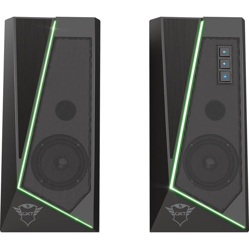 Afbeelding laden in galerijviewer, Trust gxt 609 zoxa rgb-verlichte speakerset pc-luidspreker (zwart, rgb led)
