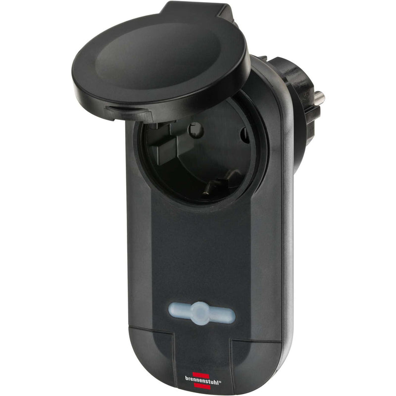 Afbeelding laden in galerijviewer, Brennenstuhl draadloze schakelaarset rc ce1 0201, 2 draadloze stopcontacten (buiten ip44, met handzender en hogere contactberscherming) zwart
