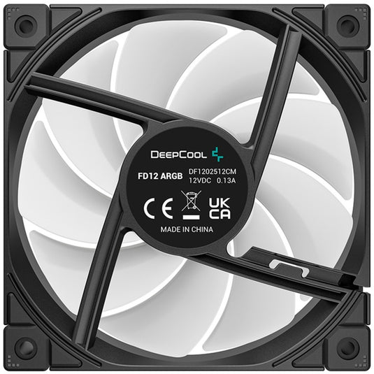 Deepcool fd12 argb case fans (zwart, 3 stuks, 120 x 120 x 25 mm, pwm, 3 stuks, 4-pins pwm fan-connector)