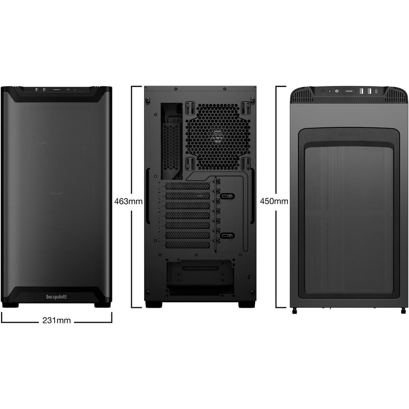 Afbeelding laden in galerijviewer, Be quiet! pure base 501 airflow midi tower behuizing (zwart | 2x usb-a | 1x usb-c)
