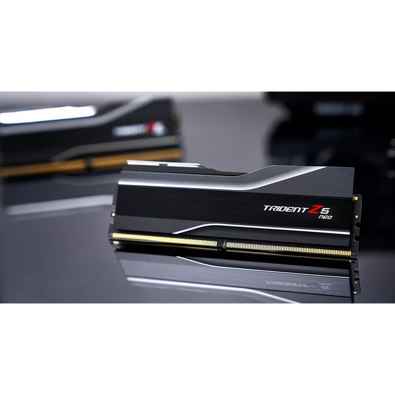 Afbeelding laden in galerijviewer, G.skill 64 gb ddr5-6000 (2x 32 gb) kit werkgeheugen (zwart, f5-6000j3238g32gx2-tz5n, trident z5 neo, expo)
