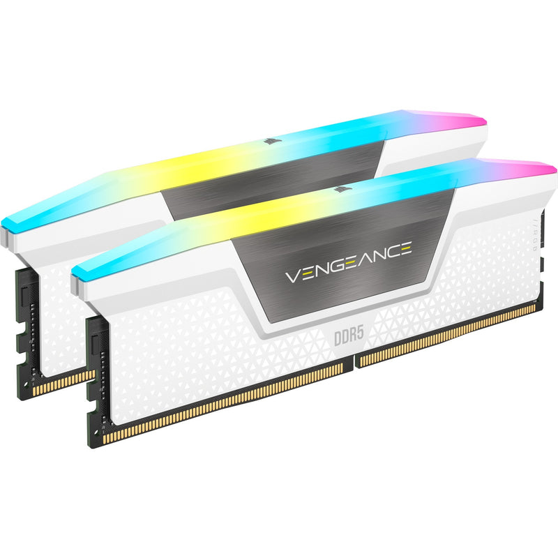 Afbeelding laden in galerijviewer, Corsair vengeance rgb 32 gb ddr5-6000 (2x 16 gb) werkgeheugen (wit, cmh32gx5m2e6000c36w, xmp 3.0)
