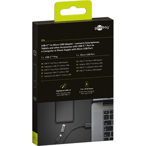 Goobay usb-c naar micro-usb adapter (grijs)