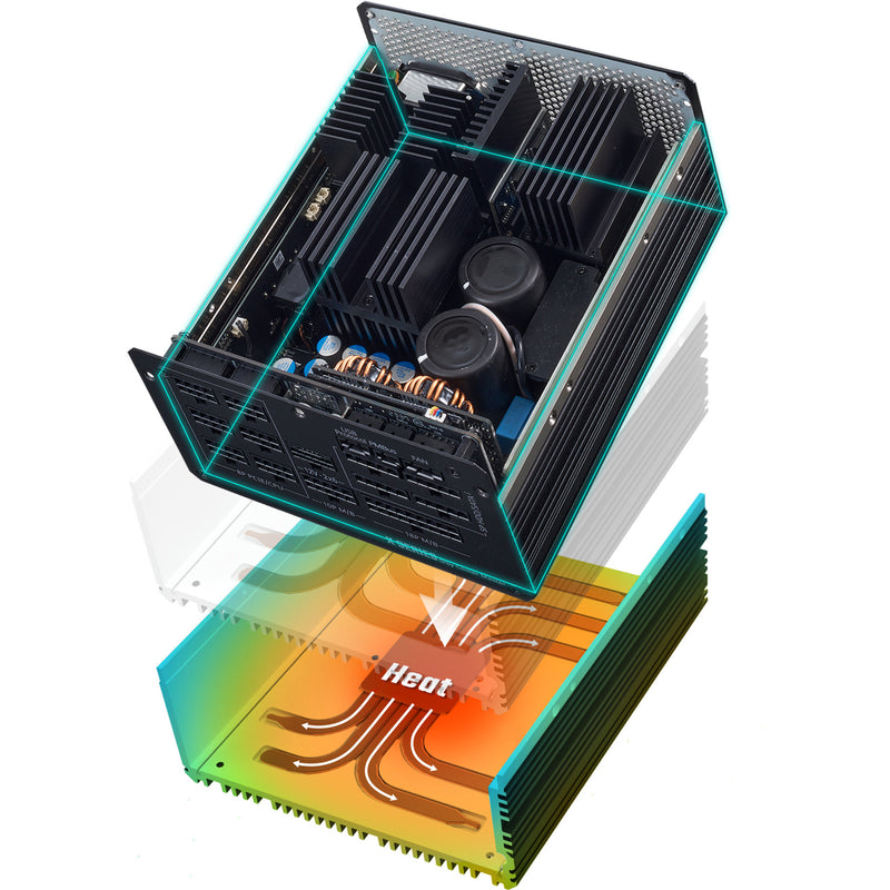 Afbeelding laden in galerijviewer, Cooler master , 1100 watt voeding (zwart)
