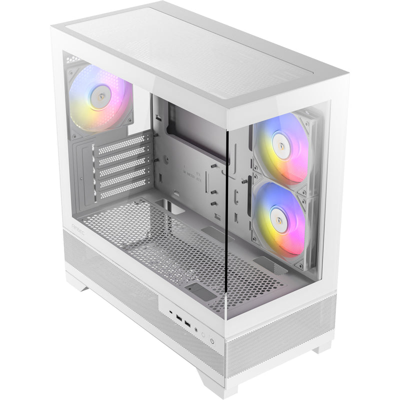 Afbeelding laden in galerijviewer, Antec cx500m argb mini tower behuizing (wit | 2x usb-a | 1x usb-c | tempered glass)
