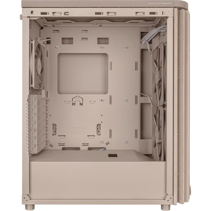 Afbeelding laden in galerijviewer, Asus proart pa401 wood edition - mesh panel midi tower behuizing (beige houtkleur | 2x usb-a | 1x usb-c)
