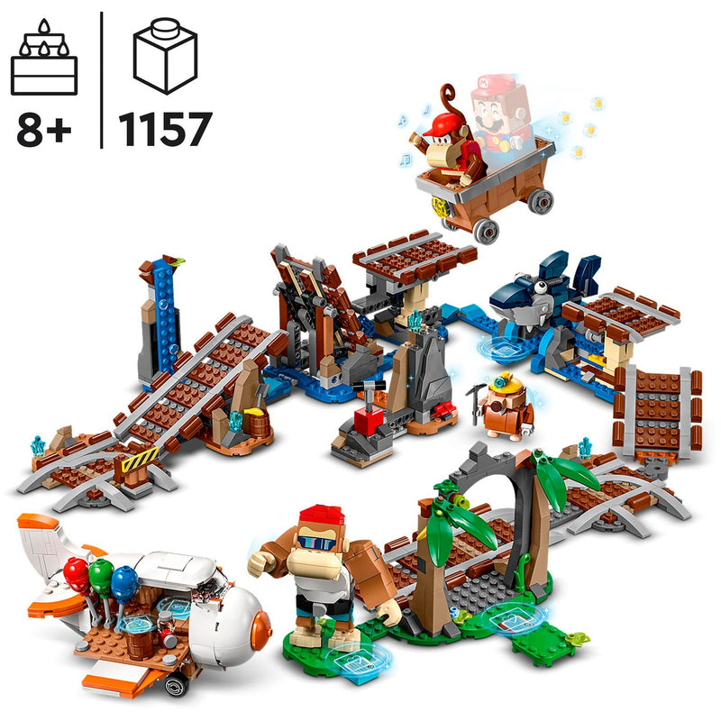 Afbeelding laden in galerijviewer, Lego super mario - uitbreidingsset: diddy kongs mijnwagenrit constructiespeelgoed (71425)
