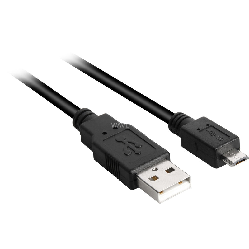 Afbeelding laden in galerijviewer, Sharkoon usb-a 2.0 > micro usb-b kabel (zwart, 1 meter)
