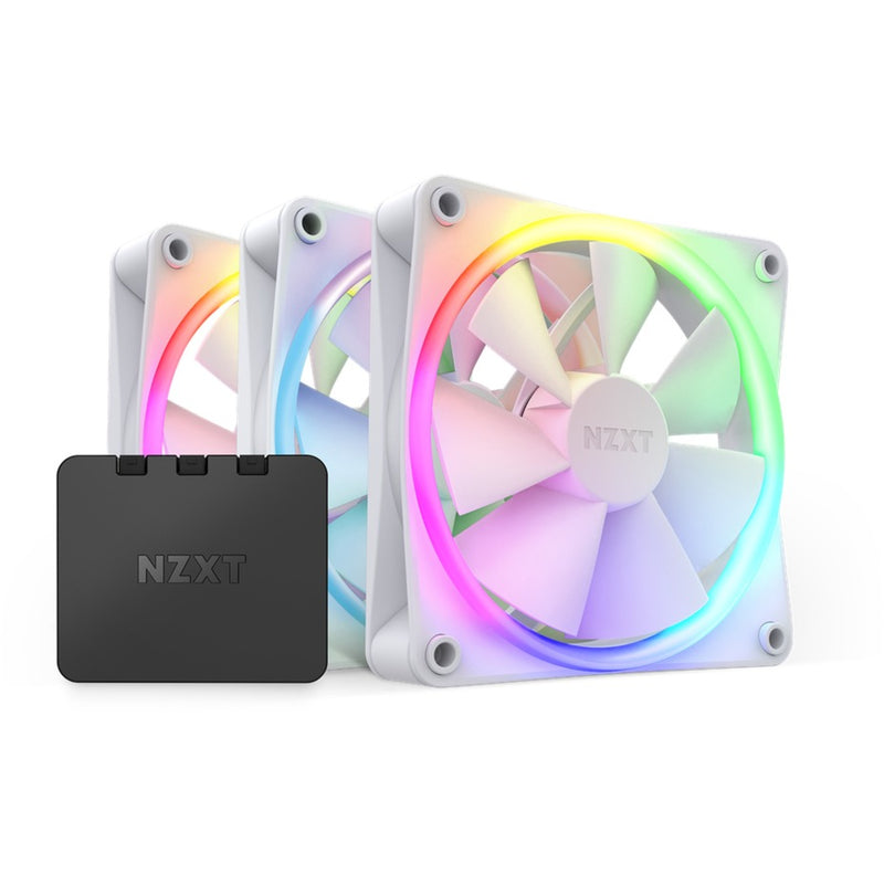 Afbeelding laden in galerijviewer, Nzxt f120 rgb case fans (wit, 3 stuks, 120 x 120 x 26 mm, incl. controller)
