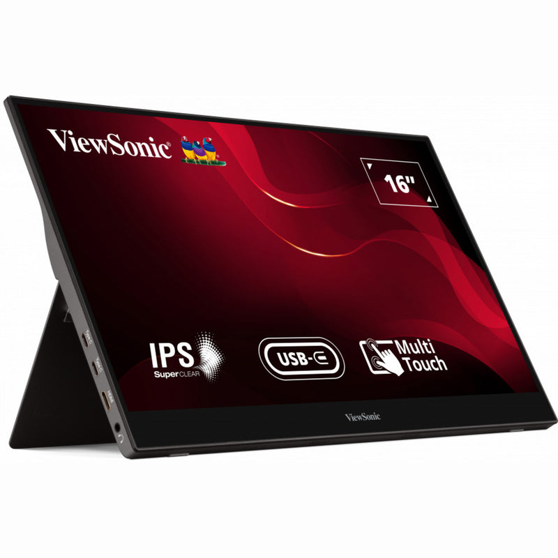 Afbeelding laden in galerijviewer, Viewsonic usb-c multi-touch portable monitor td1655 16 (zwart, 1x mini hdmi, usb-c)
