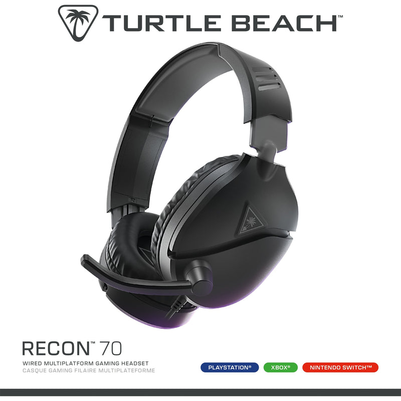 Afbeelding laden in galerijviewer, Turtle beach ear force recon 70p black (2024) over-ear gaming headset (zwart, ps4, ps5, xbox series x|s, xbox one, switch, pc, mobile)
