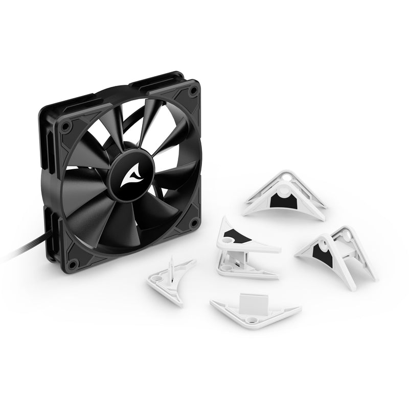 Afbeelding laden in galerijviewer, Sharkoon silentstorm bw120 pwm case fan (120 x 120 x 25 mm)
