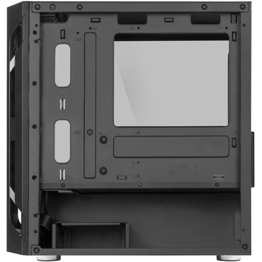 Silverstone sst-fah1mb-g midi tower behuizing (zwart | 3x usb-a | tempered glass)