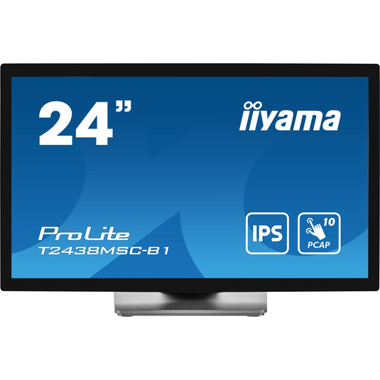 Iiyama prolite t2438msc-b1 23.8 touchscreen monitor (zwart (mat), hdmi, displayport, 2x usb-a, usb-b)