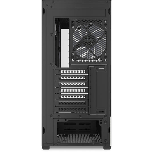 Sharkoon ak7 argb midi tower behuizing (zwart | 2x usb-a | 1x usb-c | rgb | tempered glass)