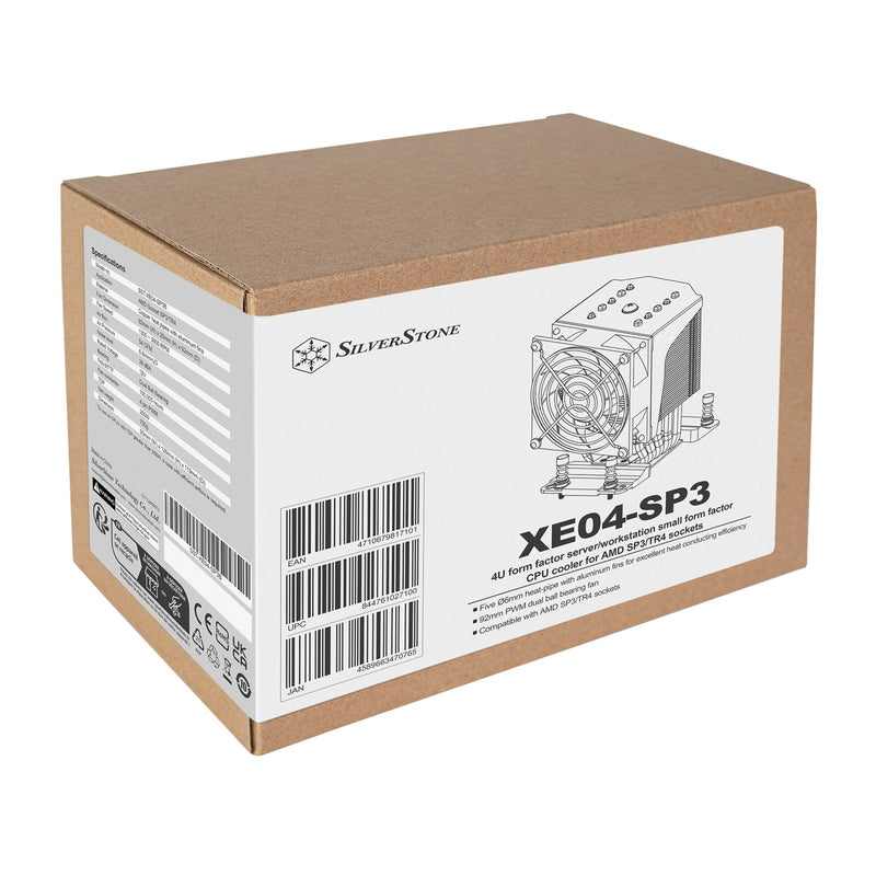 Afbeelding laden in galerijviewer, Silverstone sst-xe04-sp3b cpu-koeler (4-pins pwm fan-connector)
