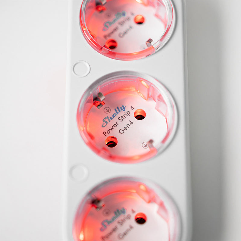 Afbeelding laden in galerijviewer, Shelly power strip gen4 stekkerdoos (wit, wifi, bluetooth, zigbee)
