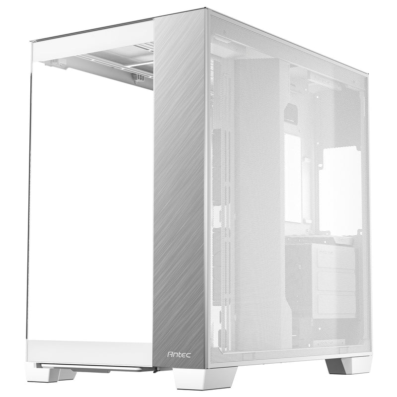 Afbeelding laden in galerijviewer, Antec c8 aluminum midi tower behuizing (wit zilver | 2x usb-a | 1x usb-c | tempered glass)
