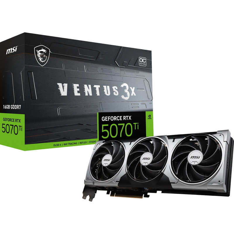 Afbeelding laden in galerijviewer, Msi geforce rtx 5070 ti 16g ventus 3x oc grafische kaart (3x displayport, 1x hdmi)
