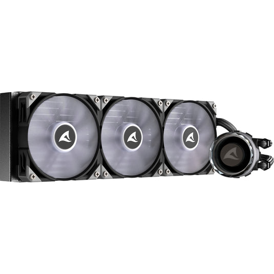 Sharkoon s90 rgb waterkoeling (zwart, 4-pins pwm fan-connector)