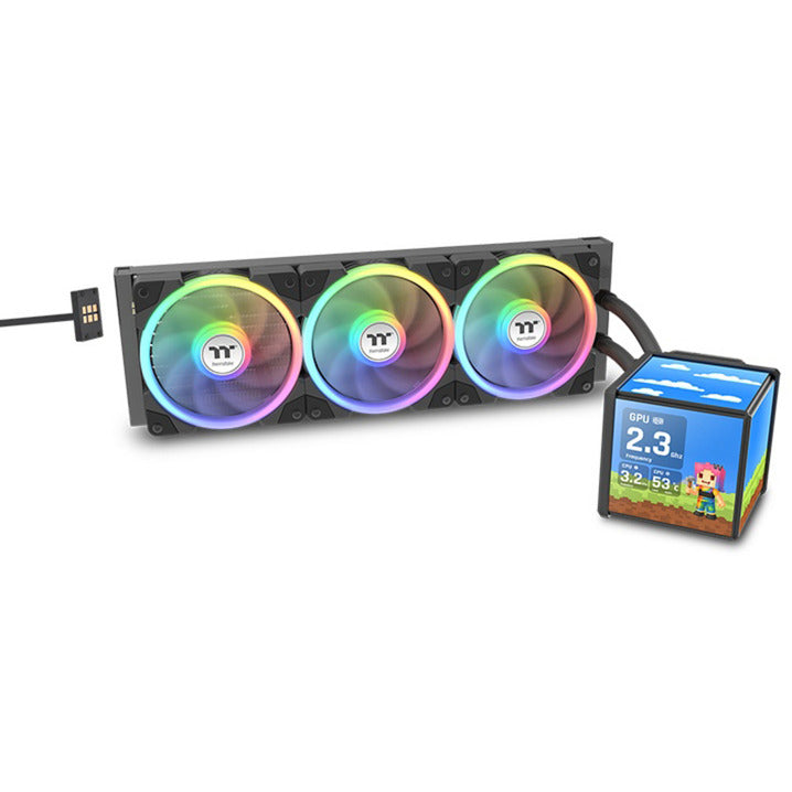 Afbeelding laden in galerijviewer, Thermaltake minecube 360 ultra argb sync aio liquid cooler waterkoeling (zwart)
