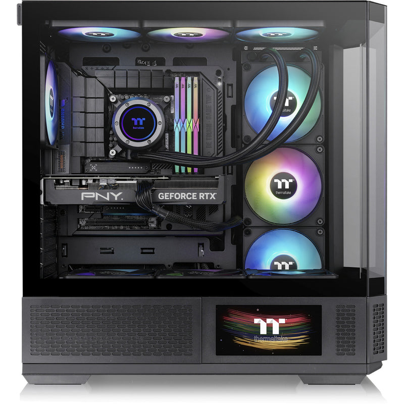 Afbeelding laden in galerijviewer, Thermaltake view 370 tg argb midi tower behuizing (zwart | 2x usb-a | 1x usb-c | rgb | tempered glass)
