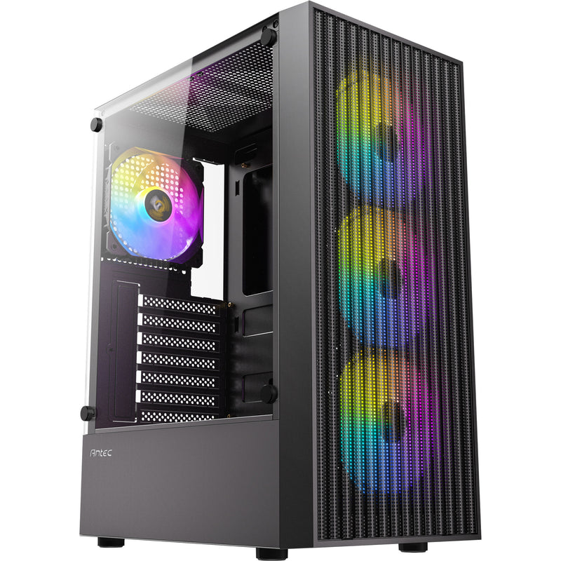 Afbeelding laden in galerijviewer, Antec ax27 rgb elite midi tower behuizing (zwart | 3x usb-a | tempered glass)
