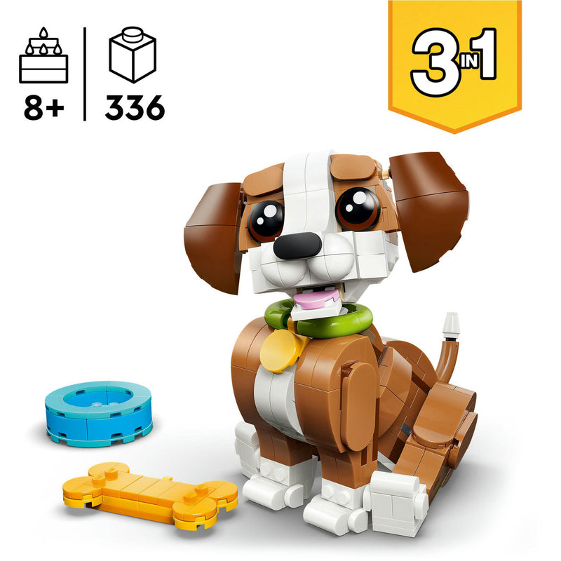 Afbeelding laden in galerijviewer, Lego ® creator 3in1 schattige dieren: speelse puppy - dierenset - bouw om tot eekhoorn of eend - 31382
