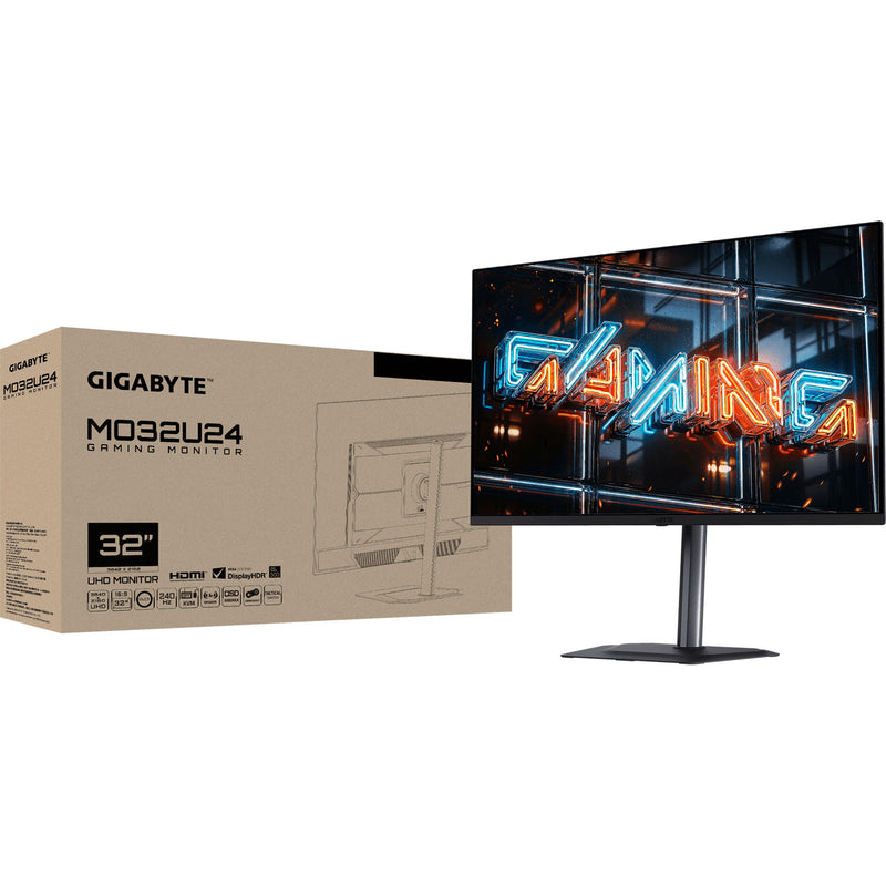 Afbeelding laden in galerijviewer, Gigabyte mo32u24 31.5 4k uhd gaming monitor (zwart, 2x hdmi, displayport, 2x usb-a, usb-c, 240 hz)
