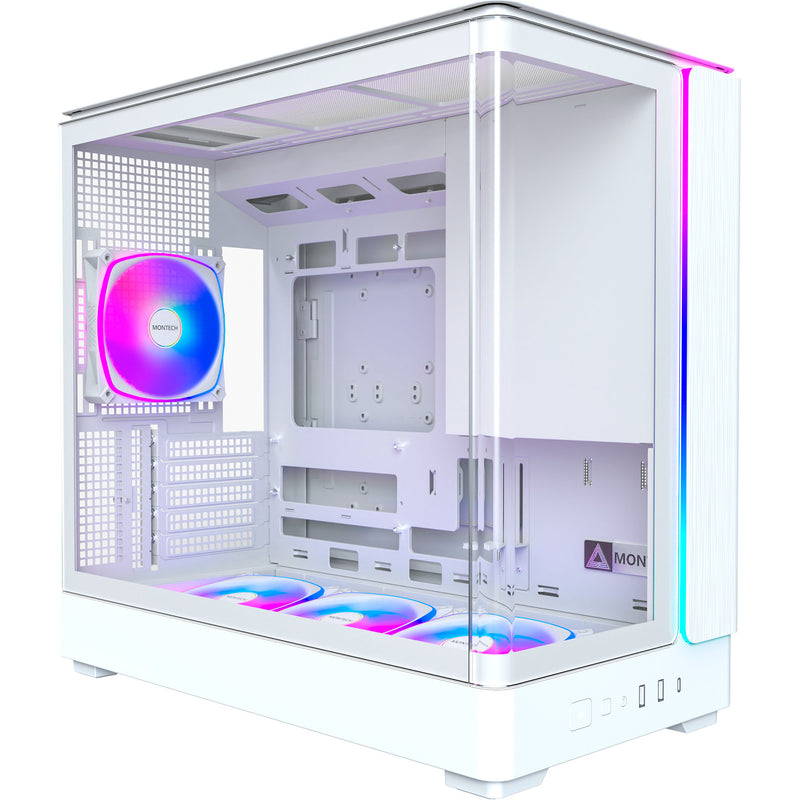 Afbeelding laden in galerijviewer, Montech king 15 pro midi tower behuizing (wit | 2x usb-a | 1x usb-c | rgb | window)
