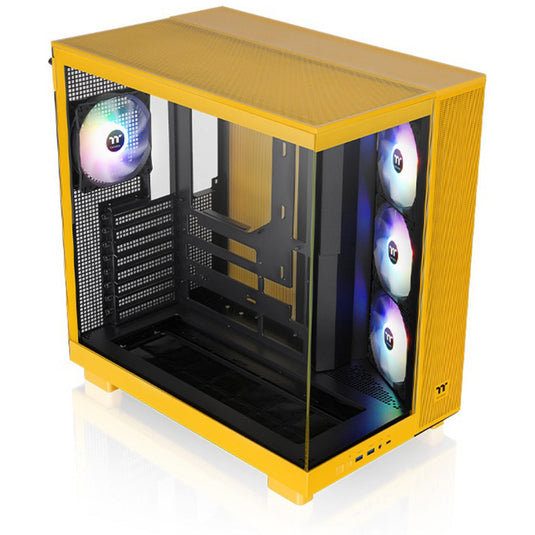 Thermaltake view 380 xl tg argb bumblebee midi tower behuizing (donkergeel | 2x usb-a | 1x usb-c | rgb | window)