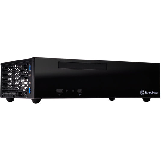 Silverstone sst-ml09b htpc behuizing (zwart | 2x usb-a)