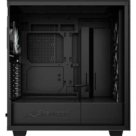Sharkoon rebel c50 black rgb midi tower behuizing (zwart | 2x usb-a | 1x usb-c | rgb | tempered glass)