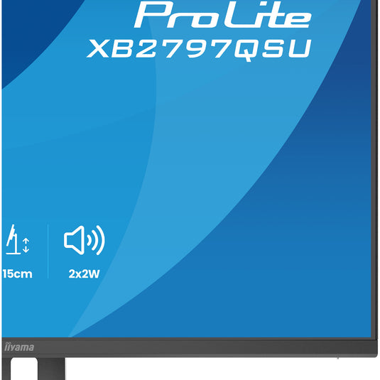 Iiyama prolite xb2797qsu-b1 27 monitor (zwart (mat), hdmi, displayport, usb, audio)