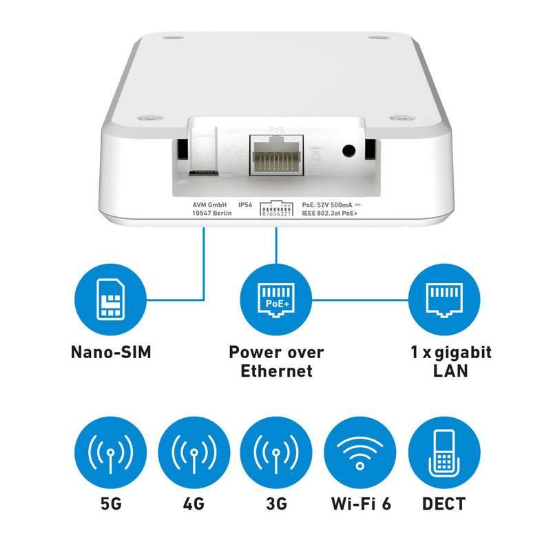 Afbeelding laden in galerijviewer, Fritz! box 6860 5g edition international draadloze router (rood, mesh, 5g)
