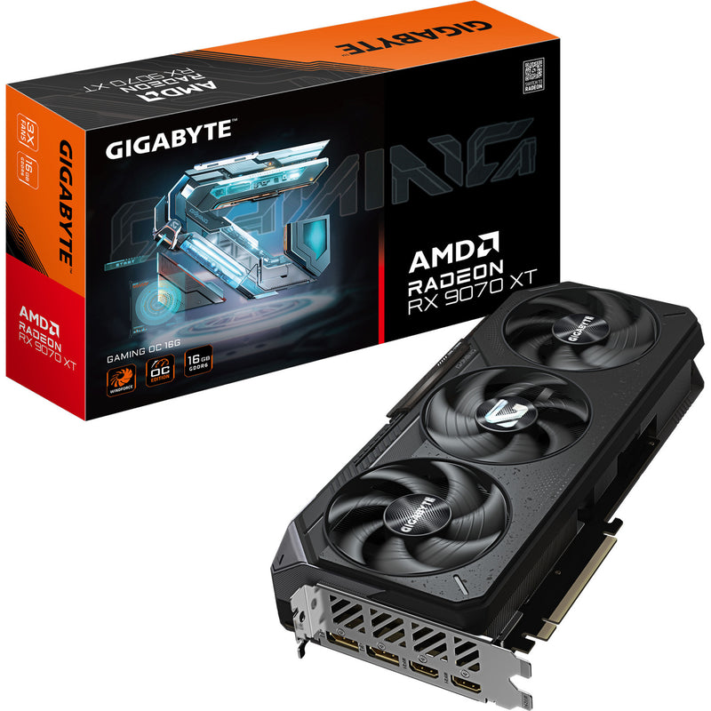 Afbeelding laden in galerijviewer, Gigabyte radeon rx 9070 xt gaming oc 16g grafische kaart (zwart, 2x displayport, 2x hdmi 2.1, rdna4)
