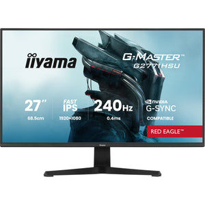 Iiyama g-master red eagle g2771hsu-b1 27 gaming monitor (zwart, 1x displayport, 2x hdmi, 1x usb-c, 1x usb-a, 240 hz)